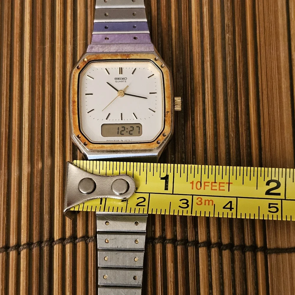 Seiko Two-Tone Silver‎ and Gold Analog-Digital Women's Watch